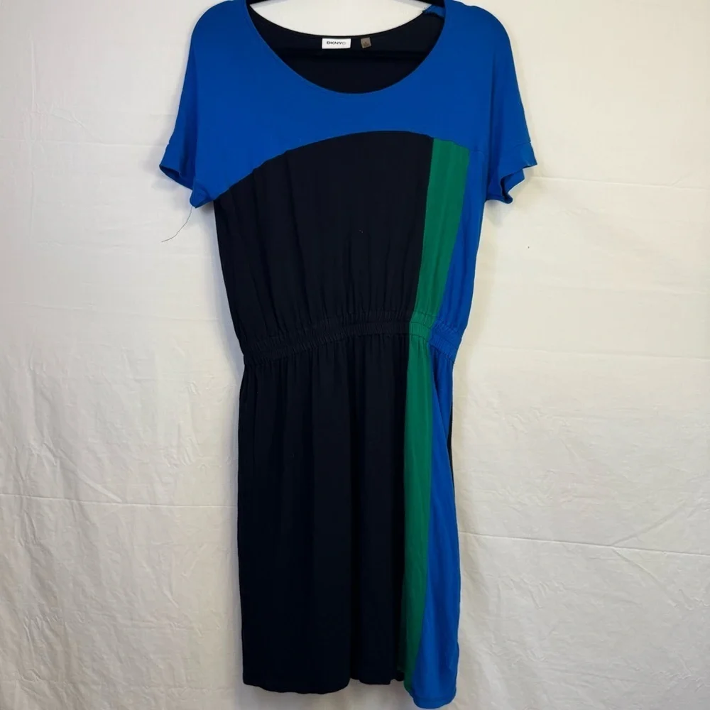 DKNYC Black Blue and Green Dress Women’s Size S